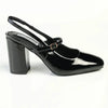 Madison Qia Almond Toe Slingback Block Heel - Black