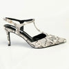 Madison Quincy Closed Toe Slingback Stiletto - White/Black