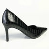 Madison Quinley Stiletto Court - Black Croc