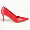 Madison Quinley Stiletto Court - Dark Red Croc