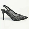 Madison Quinn Closed Toe Slingback Diamond - Black