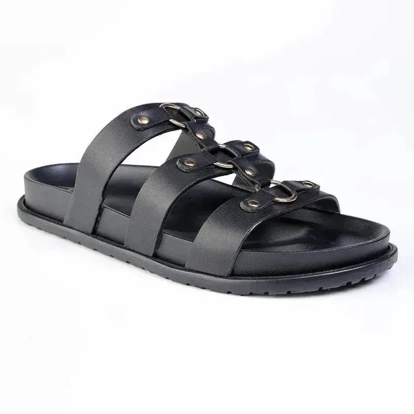 Madison Ring Sandal - Black Mono
