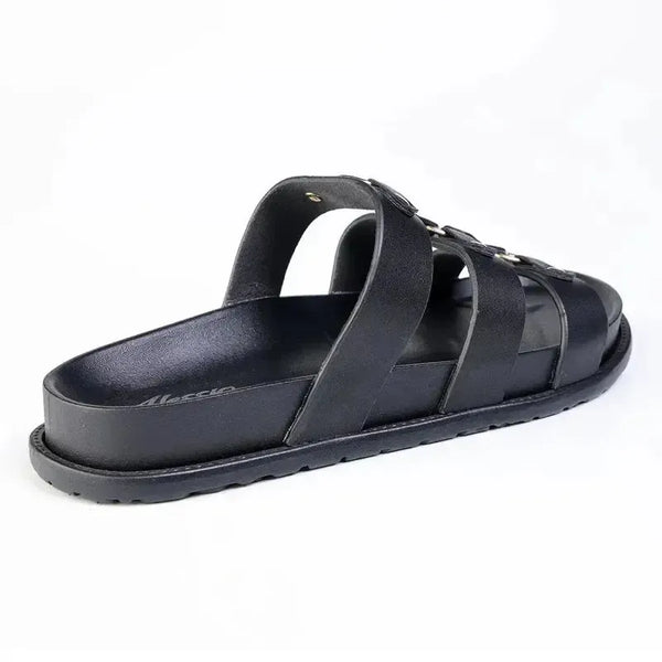 Madison Ring Sandal - Black Mono
