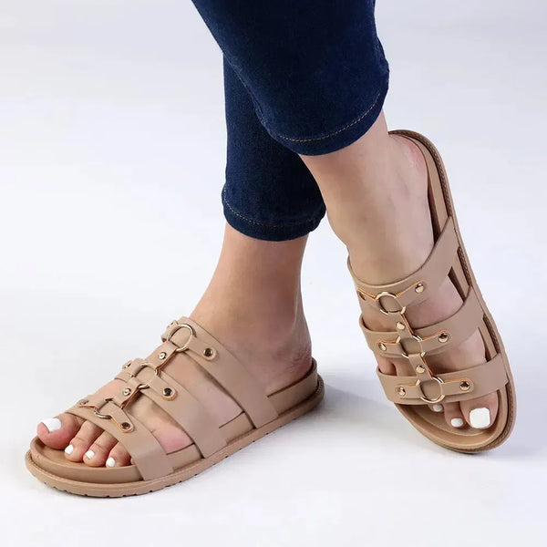 Madison Ring Sandal - Tan Mono