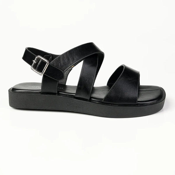 Madison Thong/Sling Sandal - Black