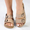 Madison Two Buckle Sling Jelly Burk Sandal - Nude