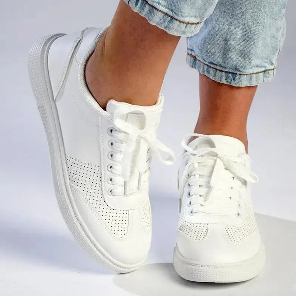 Madison Wing Tip Sneaker - White Mono