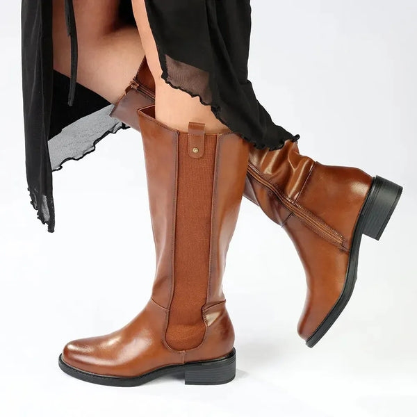 Madison Yentl 3 Rider Boot With Gusset Elastic - Tan