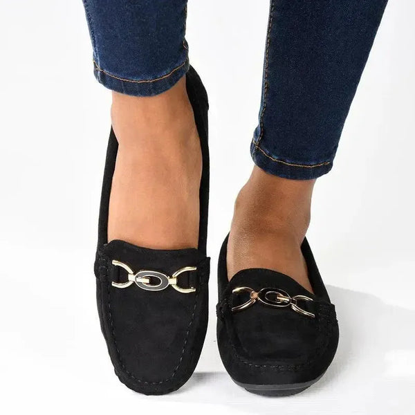 Pierre Cardin 12 Moccasin With Metal Trim Loafer - Black