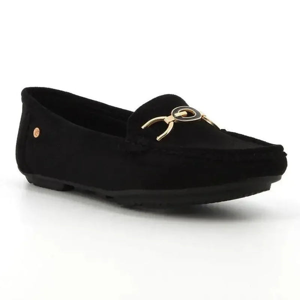 Pierre Cardin 12 Moccasin With Metal Trim Loafer - Black