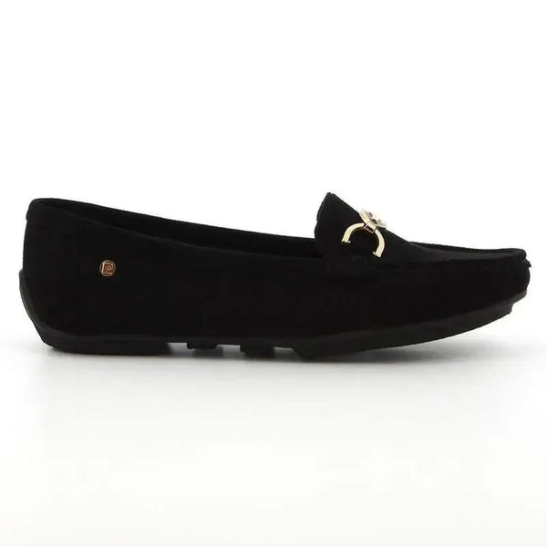 Pierre Cardin 12 Moccasin With Metal Trim Loafer - Black