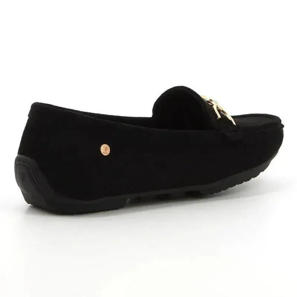Pierre Cardin 12 Moccasin With Metal Trim Loafer - Black