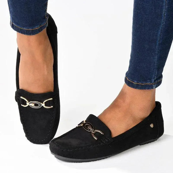 Pierre Cardin 12 Moccasin With Metal Trim Loafer - Black