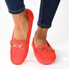 Pierre Cardin 12 Moccasin With Metal Trim Loafer - Red