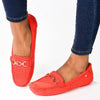 Pierre Cardin 12 Moccasin With Metal Trim Loafer - Red
