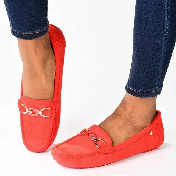 Pierre Cardin 12 Moccasin With Metal Trim Loafer - Red