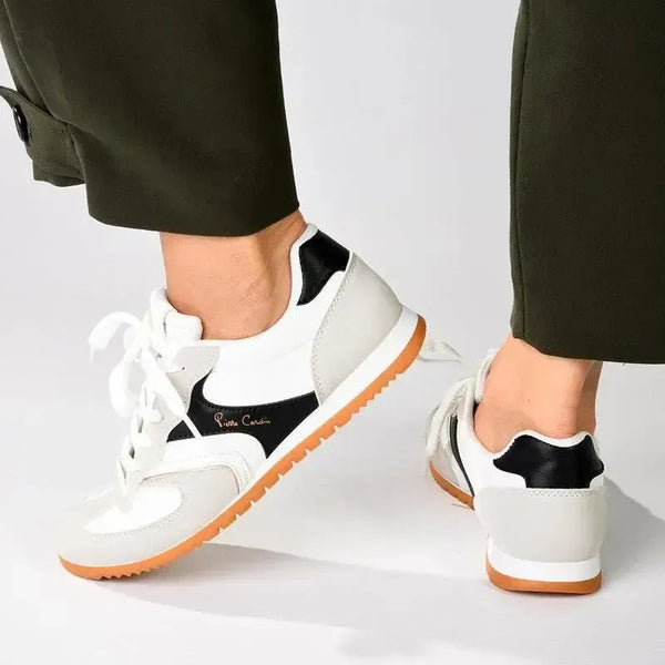 Pierre Cardin Alessi 3 Ladies Lace Up Sneaker - White Multi