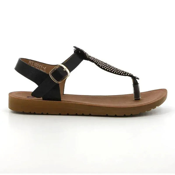 Pierre Cardin Ariella Thong Sandal - Black
