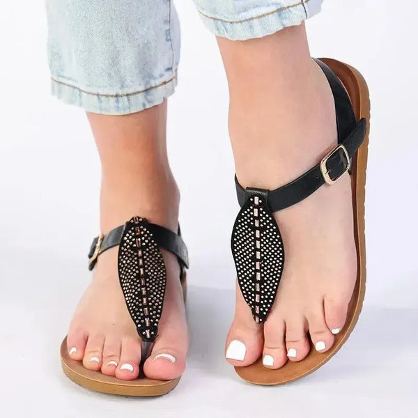 Pierre Cardin Ariella Thong Sandal - Black