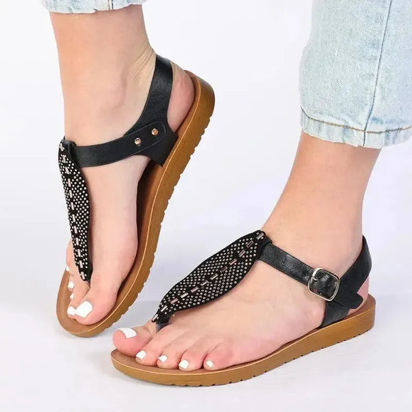 Pierre Cardin Ariella Thong Sandal - Black