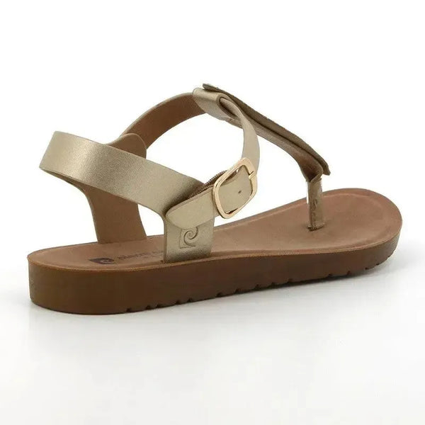 Pierre Cardin Ariella Thong Sandal - Light Gold