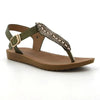 Pierre Cardin Ariella Thong Sandal - Olive