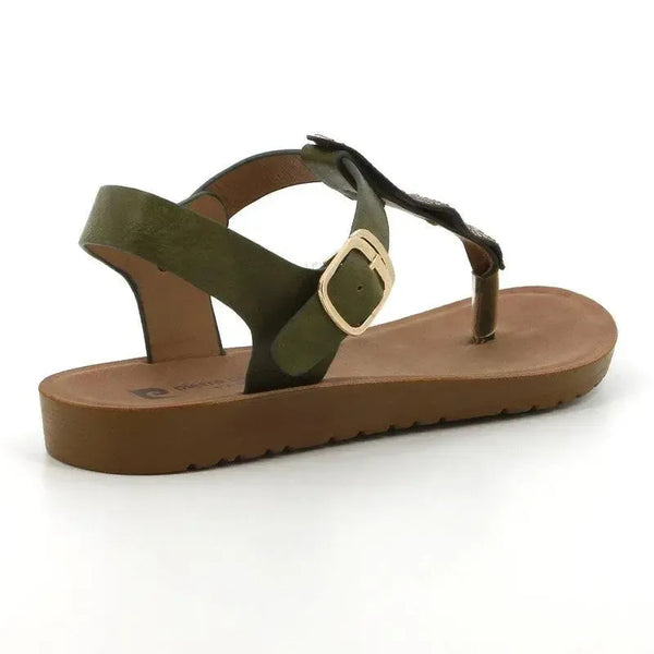 Pierre Cardin Ariella Thong Sandal - Olive