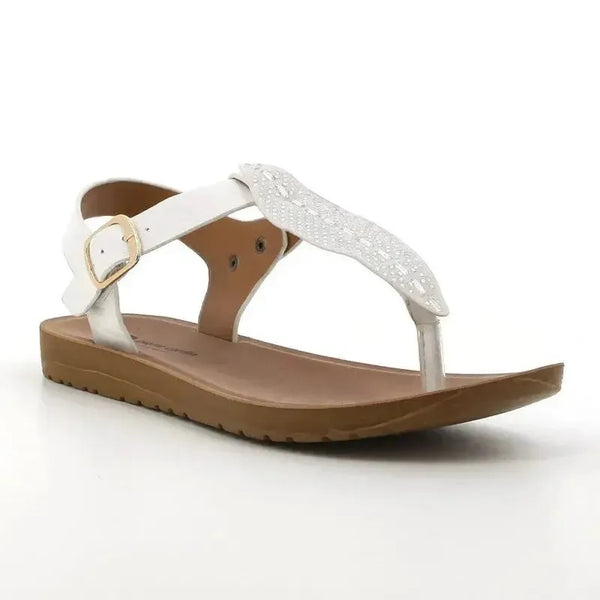 Pierre Cardin Ariella Thong Sandal - White