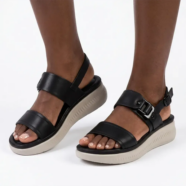 Pierre Cardin Azalea Wedge Sandals - Black