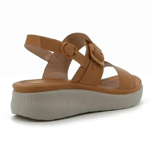 Pierre Cardin Azalea Wedge Sandals - Tan