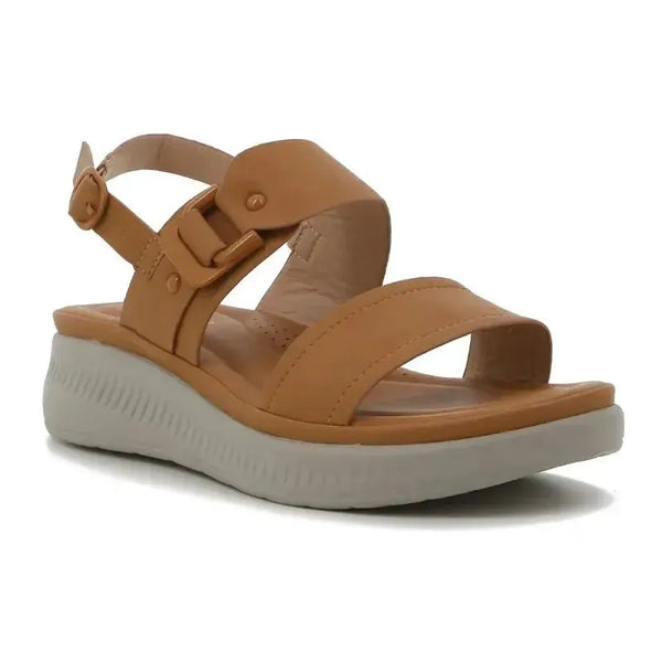 Pierre Cardin Azalea Wedge Sandals - Tan