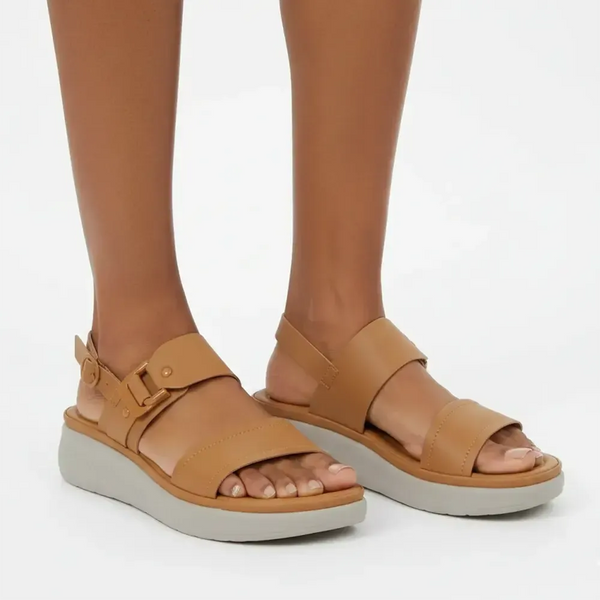 Pierre Cardin Azalea Wedge Sandals - Tan
