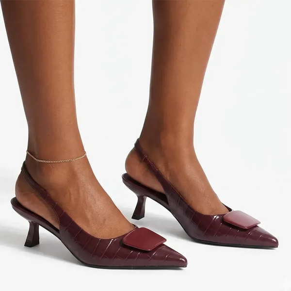 Pierre Cardin Balley Slingback Heel - Burgundy
