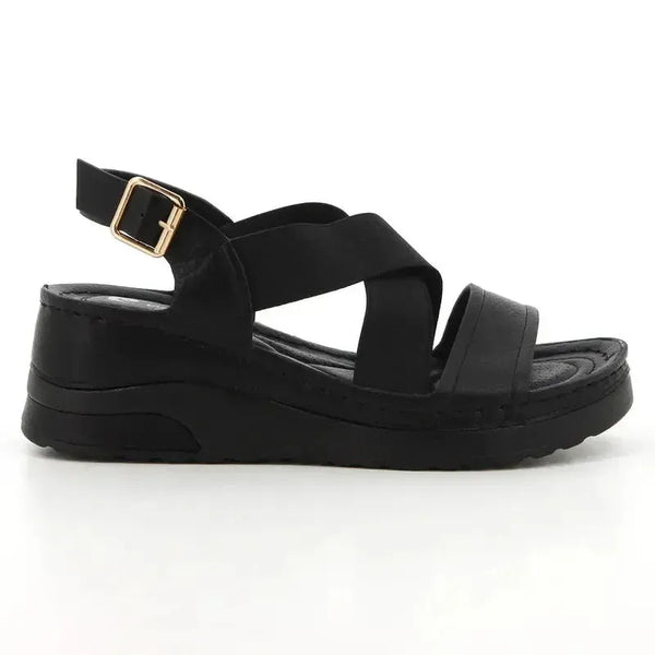 Pierre Cardin Blair Wedge Sandal - Black