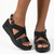 Pierre Cardin Blair Wedge Sandal - Black
