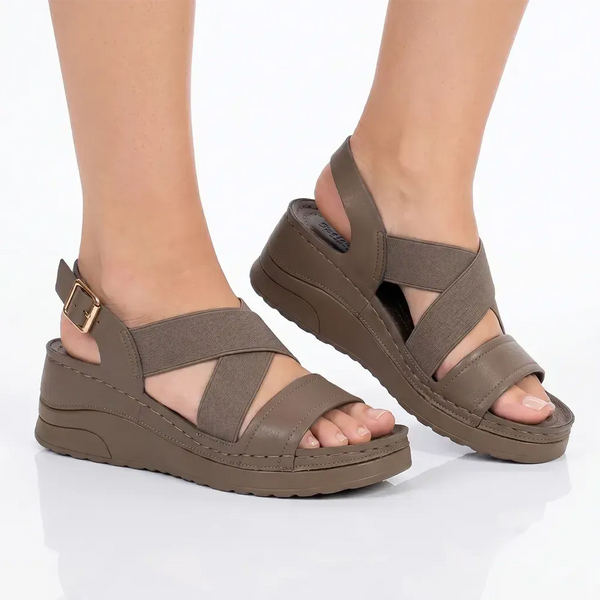 Pierre Cardin Blair Wedge Sandal - Taupe