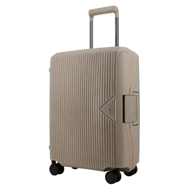 Pierre Cardin Cannes Clip Hard Shell Trolley Bag - Beige Orange