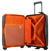 Pierre Cardin Cannes Clip Hard Shell Trolley Bag - Charcoal & Orange