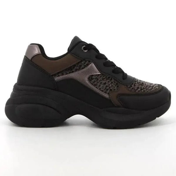 Pierre Cardin Carina 1 Chunky Sole Sneaker - Black Leopard