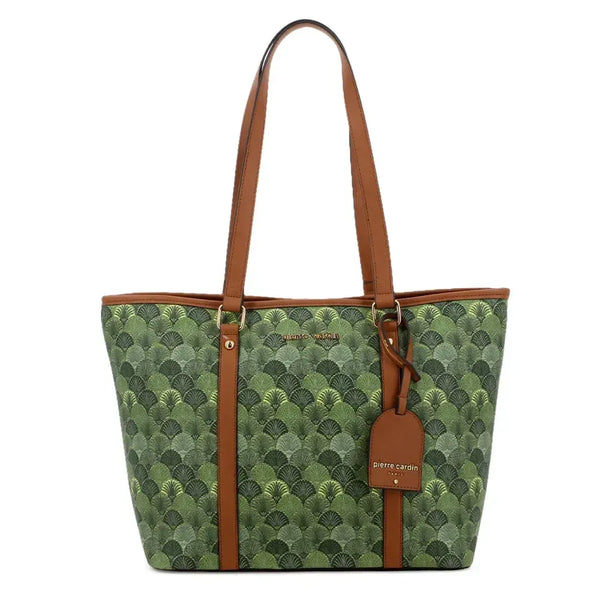 Pierre Cardin Cleo Printed Tote - Green/Tan