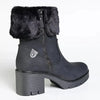 Pierre Cardin Dente Beige Fur Boot - Black
