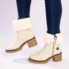 Pierre Cardin Dente Short Fur Collar Boot - Beige