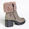 Pierre Cardin Dente Short Fur Collar Boot - Olive