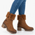 Pierre Cardin Dente Short Fur Collar Boot - Tan