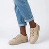 Pierre Cardin Dijon 5 Lace Up Sneaker - Beige / Gold