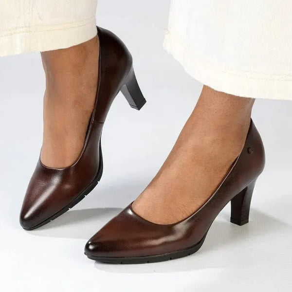 Pierre Cardin Elodie 1 Court Heel - Dark Brown