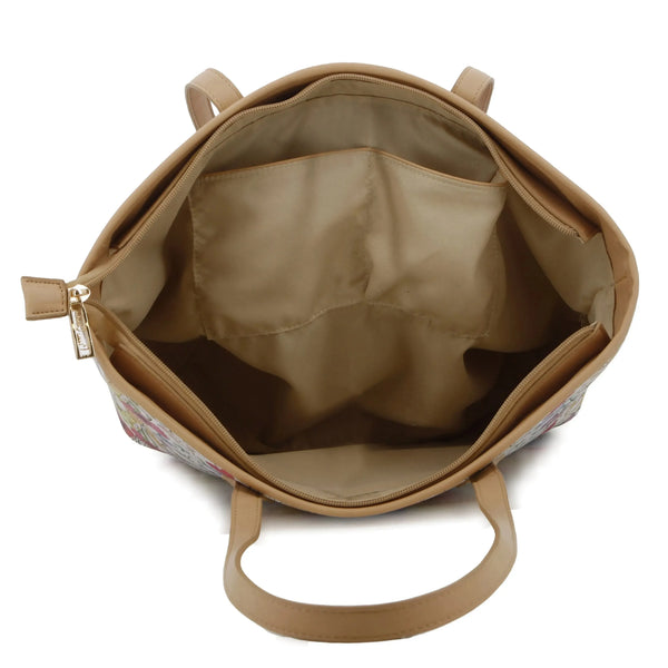 Pierre Cardin Elodie Floral Tote - Beige Floral