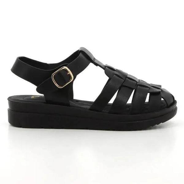 Pierre Cardin Fisherman Sandal - Black