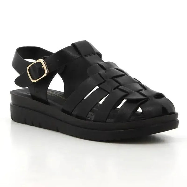 Pierre Cardin Fisherman Sandal - Black