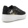 Pierre Cardin Fleurs 5 Flower Printed lace up sneaker - Black Floral